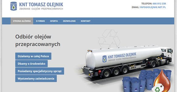 Strona internetowa olejnik.net.pl